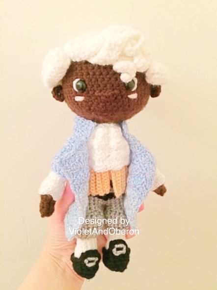 Joseph Bologne amigurumi fully crocheted